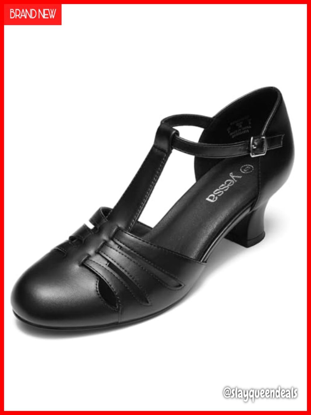 T-Strap Character Shoes for Women, 2" Heel Dance Shoes for Ballroom Salsa Tango